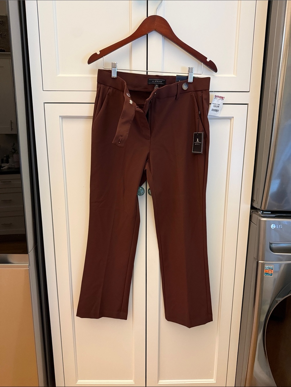 Jules & Leopold Brown Straight-Leg Pants